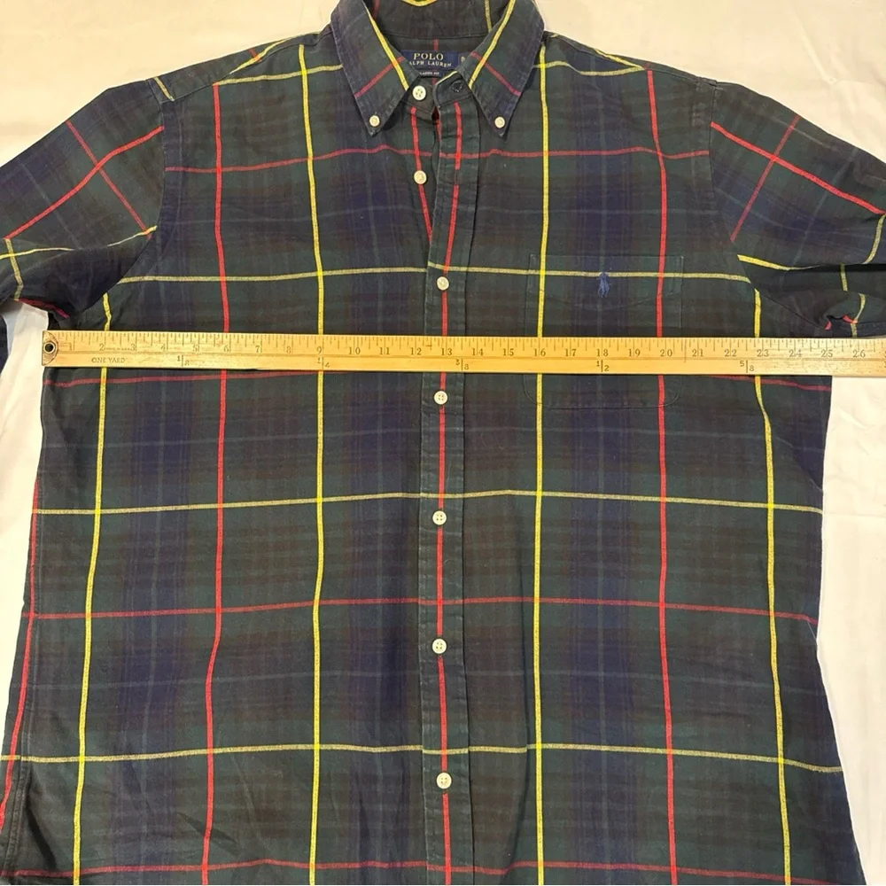 Polo by Ralph Lauren Men's Navy Plaid Shirt‎ XL